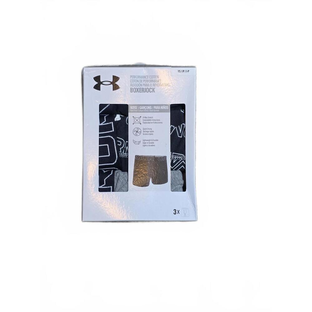 Under Armour  PERFORMANCE COTTON, 3-Pack Performance Cotton-Wordmark, YS